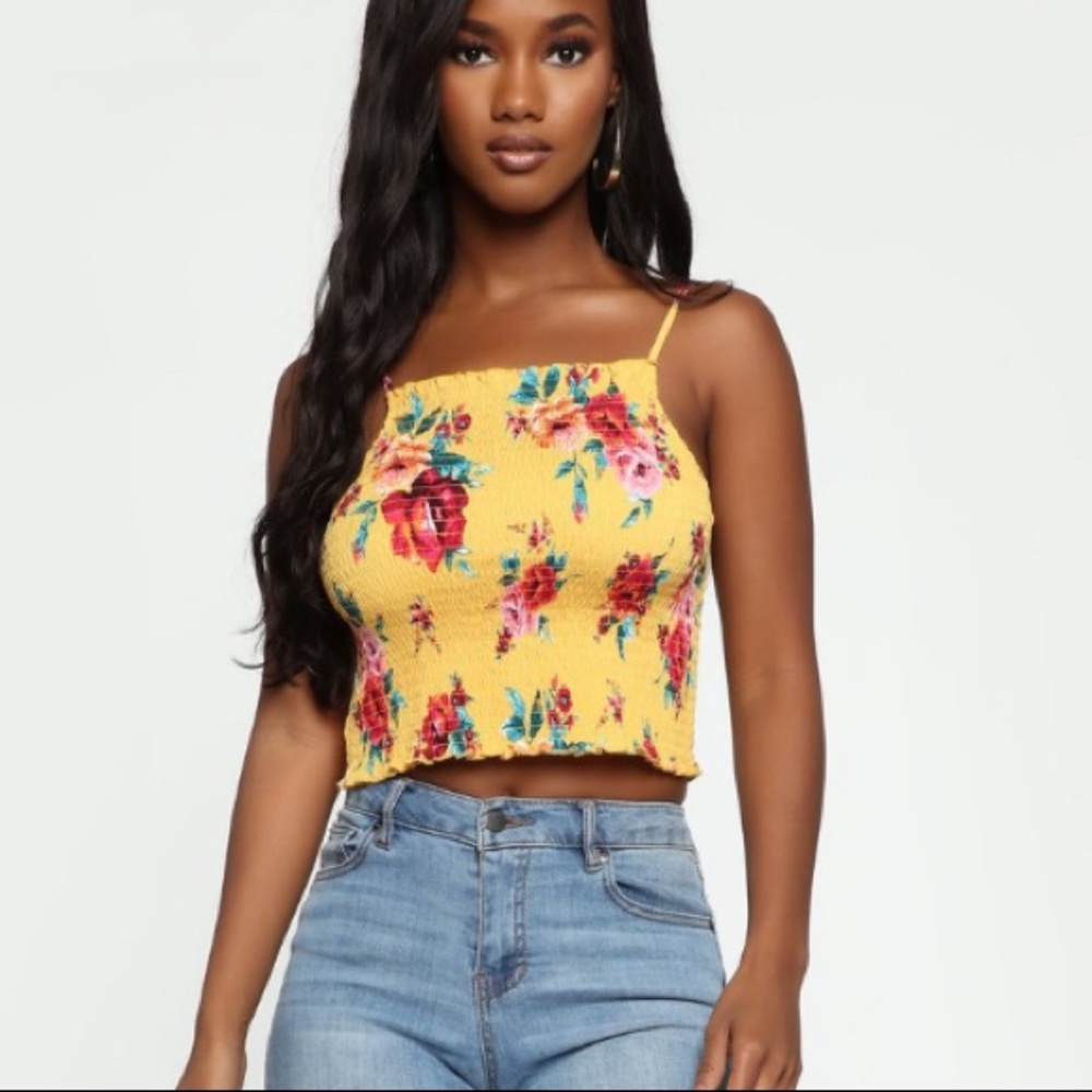 NWT Fashion Nova Garden Glows Crop Top Large - Picture 3 of 7
